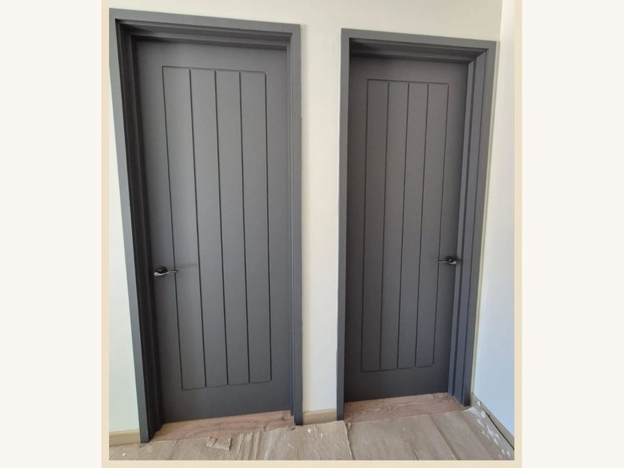 Puertas MDF desnudo para pintura con canterías